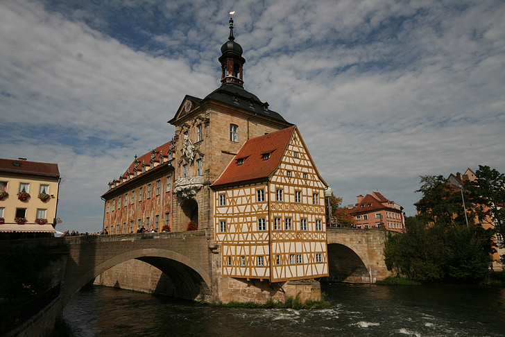 Bamberg, Welterbe, Rathaus, alt, Gebäude, Rednitz, Schweizer Franken