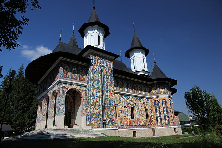 Gereja, Neamt, Moldova, lukisan, mural