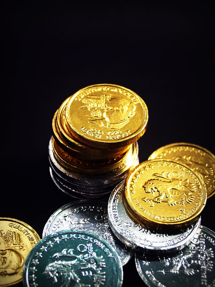 монета, золото, готівкою, ізольовані, вежа, економіка, ставка