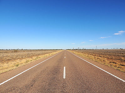 estrada, Outback, Austrália, outback australiano, isolar, oeste, regiões áridas