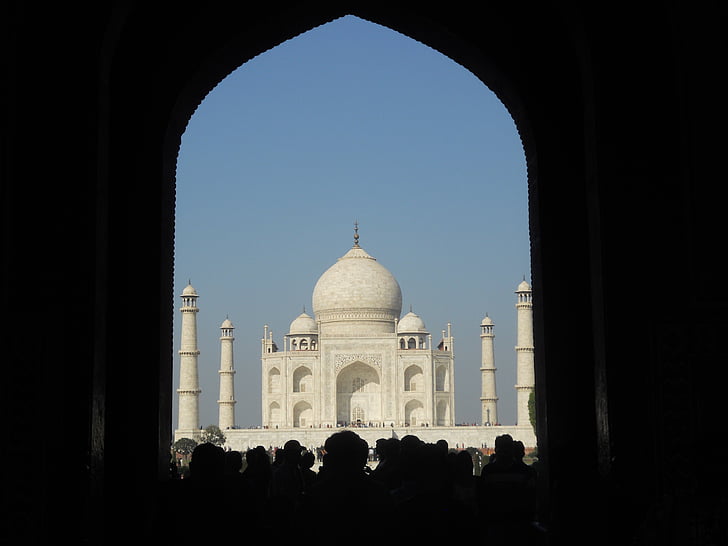 Taj, Taj mahal, India, Agra, het platform, gebouw, Landmark