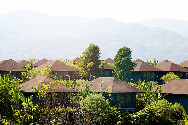 Chiang rai, Thaiföld, nagy, építészet, természet, nézet, az Outlook