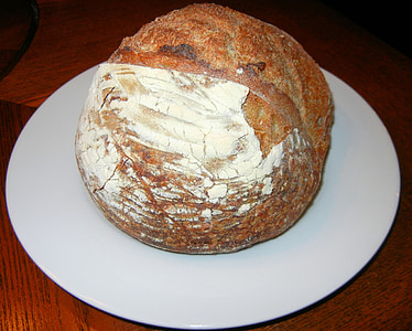 kiselo tijesto kruh, Rustikalni, pečena, više žitarica