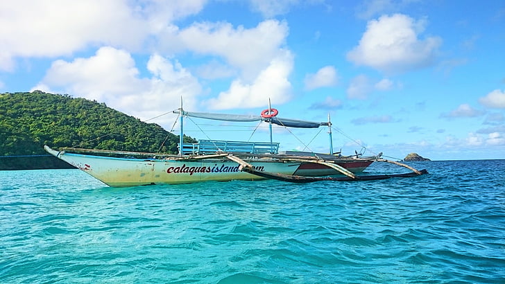 Calaguas island, Filipíny, cestovný ruch, Ostrov, Dovolenka obrazové, Beach, Sky