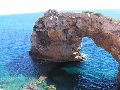 morje, rock, obala, Mallorca, otok, vode, Steinig