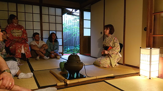 Japó, te, tradicional, cerimònia, cultura, oriental, taula