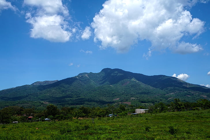 berg, Sierra, wolken, El Salvador, natuur, landschap, heuvel