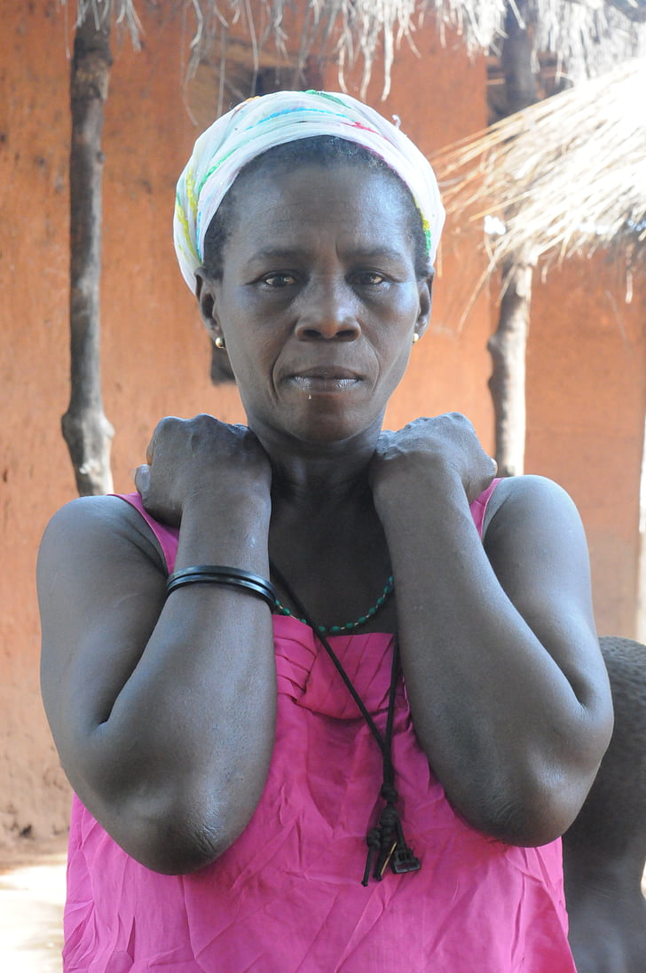 mulher, África, etnia, vila, tribo, Guiné, Bissau