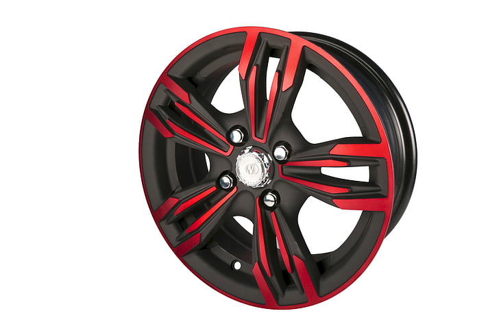 alloy, alloy rim, car, mag wheels, red and black, round, sports rim