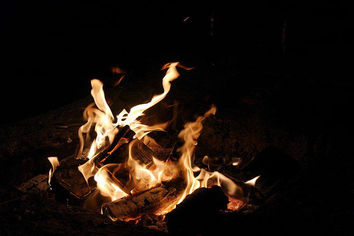 fire, campfire, adventure