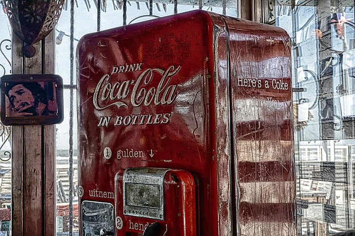 Cola, Coca cola, Automatique, logo, boisson, limonade, marque