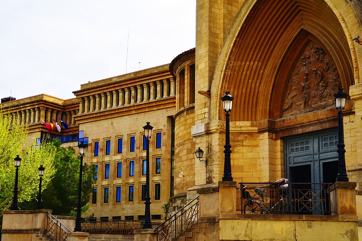 Cattedrale, corridoio di città, Albacete, Plaza, architettura, città, urbano
