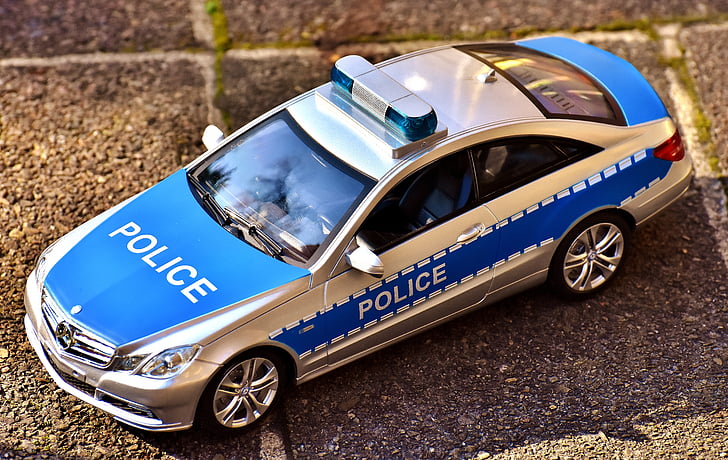 police, racing car, toys, auto, vehicle, toy car, model car