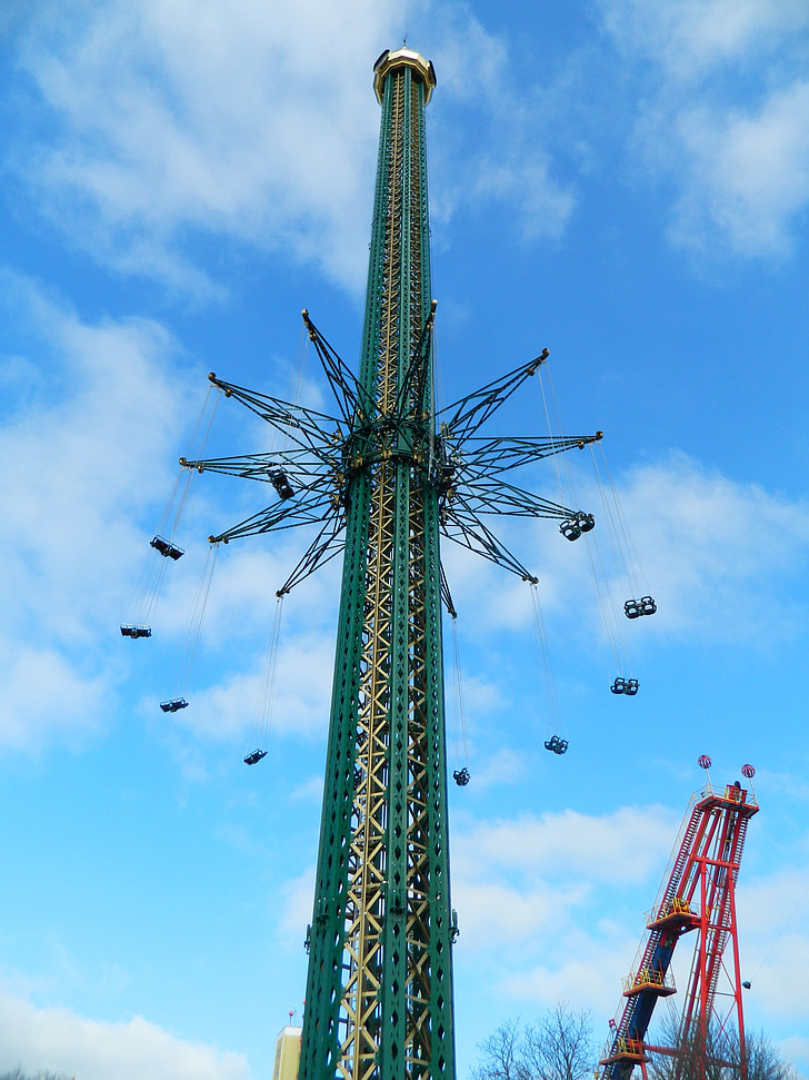 carousel, highest, 139 meters, prater, tower, chain, height