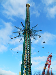 carousel, highest, 139 meters, prater, tower, chain, height