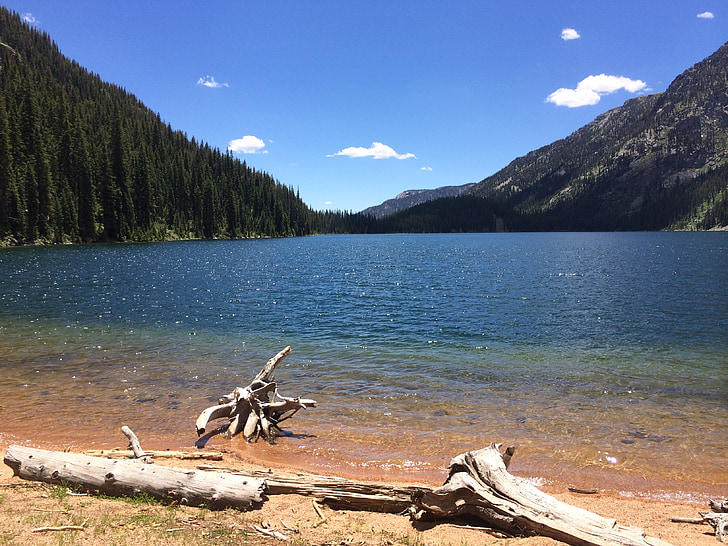 Emerald lake, Colorado, kalns, daba, ezers, mierīgu
