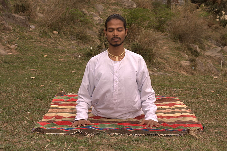 Yoga, Indiase, Indiase yogi, symbool, etnische, Meditatie, Mandala