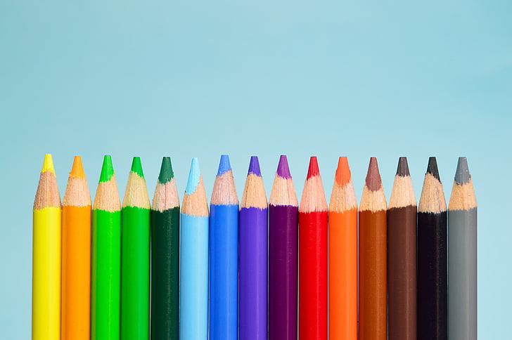 llapis, color, color, maquinetes de fer punta, llapis de color, Art, dibuix