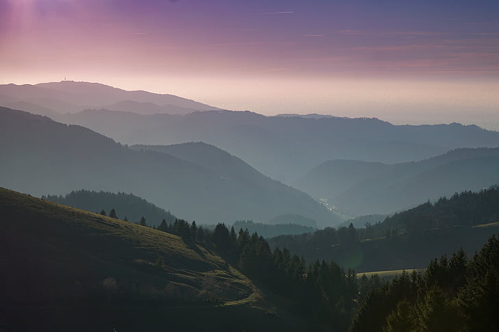 Příroda, krajina, Hora, mraky, obloha, cestování, dobrodružství