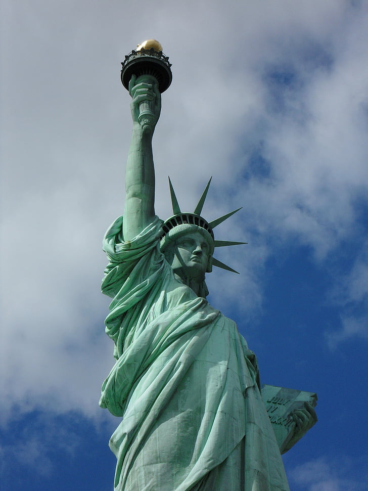 Statua della libertà, New york, America, punto di riferimento, Monumento, Liberty island, Miss liberty