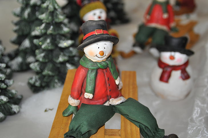 sne mand, figur, vinter, Deco, dekoration, december