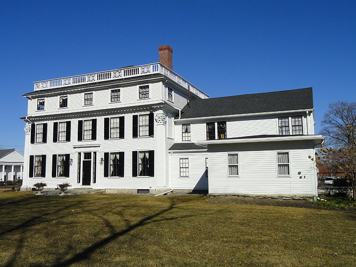 mansão de águas de asa, Millbury, Massachusetts, Estados Unidos da América, edifício, casa, parte dianteira