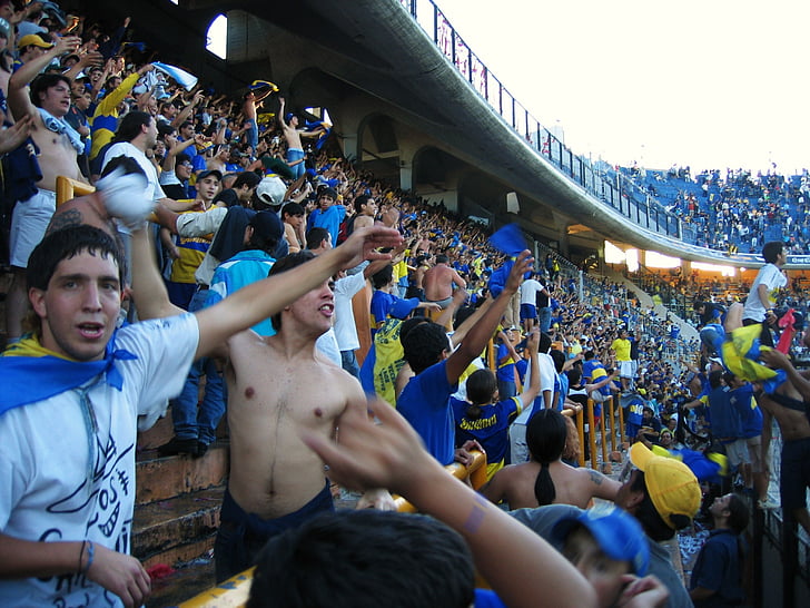 Boca juniors, fotbal, dav, Buenos aires, fotbal, ventilátor, zpěv