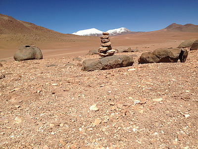 pedres, alçada, altiplà, blau, desert de, natura, muntanya