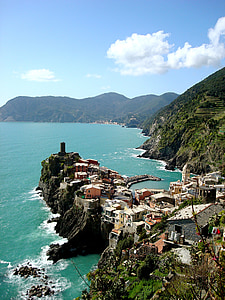 Cinque terre, Itálie, Středomořská, Evropa, vesnice, Italština, cestovní ruch