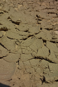 tørke, klimaændringer, lerjord, dehydreret, tør, revner