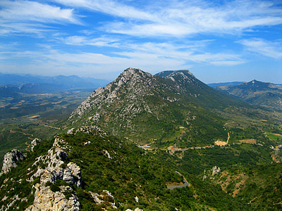 montagna, Francia, Pyrénées, Sud della Francia, Sud, Vulcano, verde