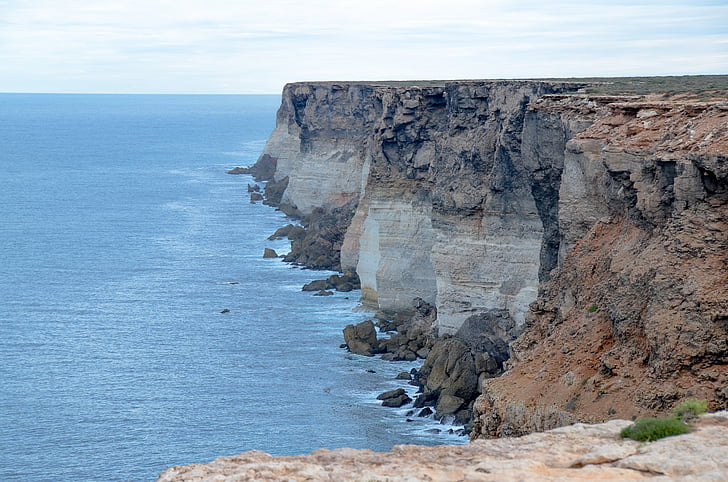 klipper, Ocean, Leder af bugt, Nullarbor, kyst, kystlinje, naturskønne