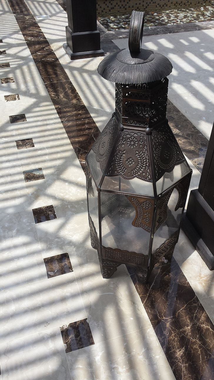 lampe, lykt, emirater, arabisk stil, innredning, stol