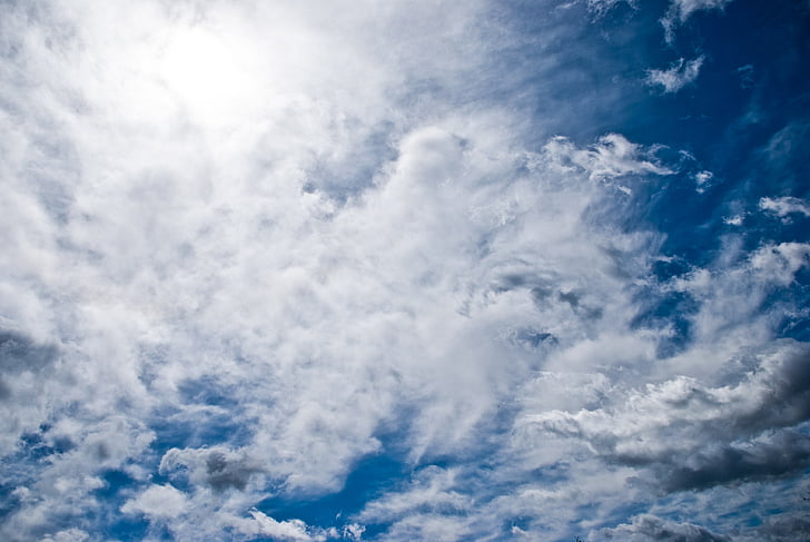 nuages, Dim, Sky, bleu, lumière du jour, Journée, nature