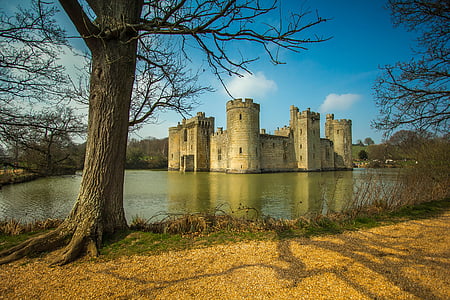 Castelul bodiam, east sussex, Anglia, Castelul, Fort, celebra place, arhitectura