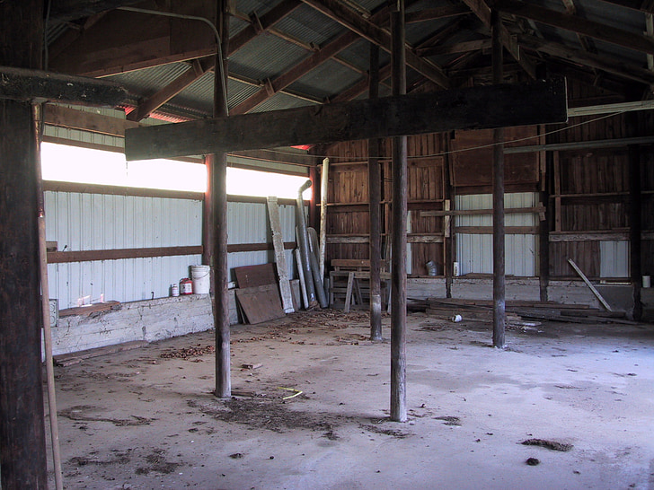 barn, empty, weathered, wall, wood, rustic, rural