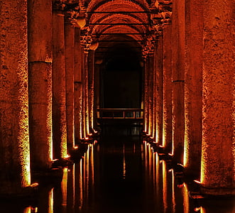 Travel, Türgi, Istanbul, Turism, Yerebatan cistern, Basilica cistern, uppunud palee
