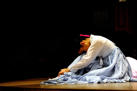 tari, tradisional, Republik korea, menari