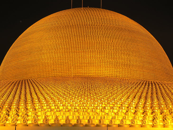 dhammakaya pagoda, rohkem kui, miljonit eurot, budhas, kuld, budism, Wat
