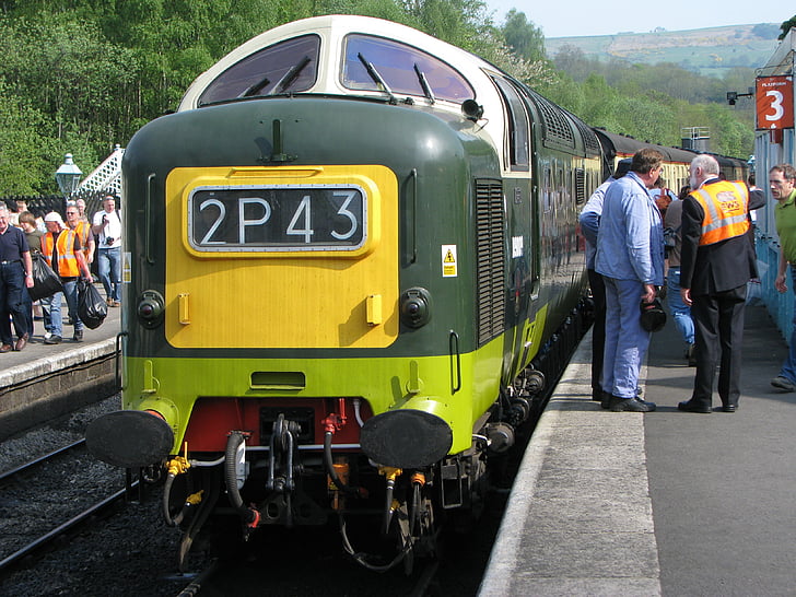 deltic, diesel, engine, british, loco, locomotive, rail