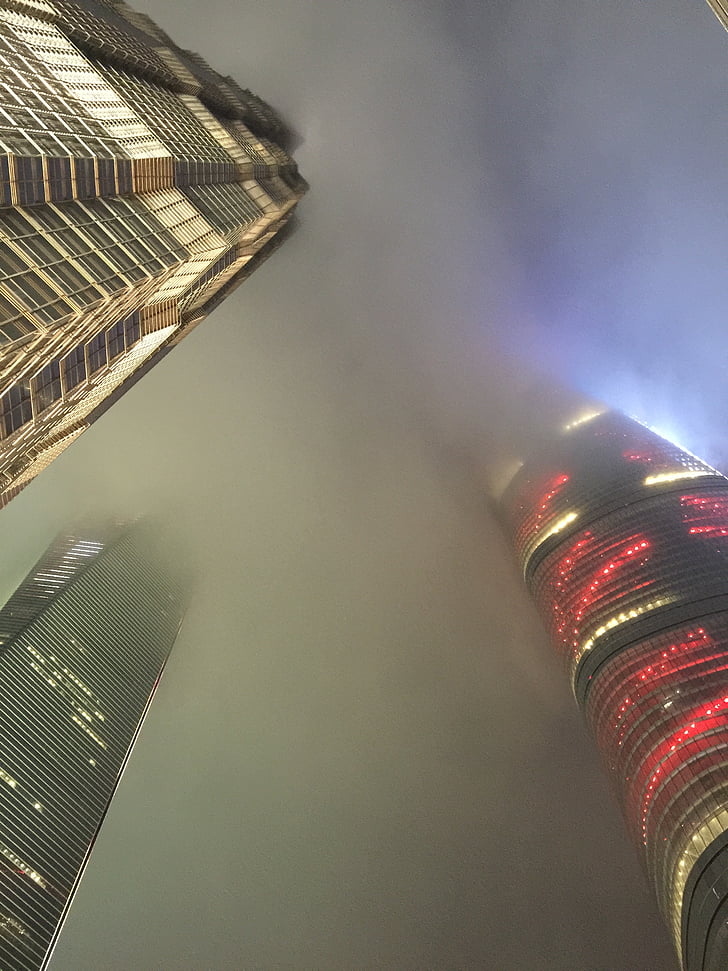Šanghaj, stavbe, pogledati kvišku