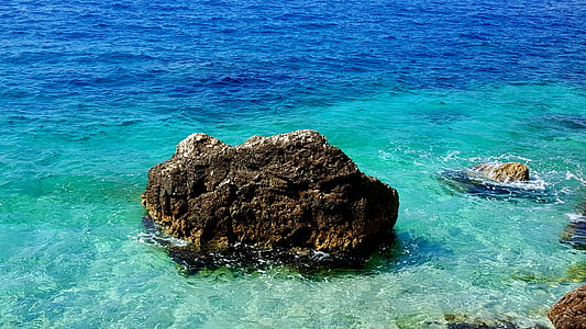stone, sea, beach, nature, ocean, water, rock