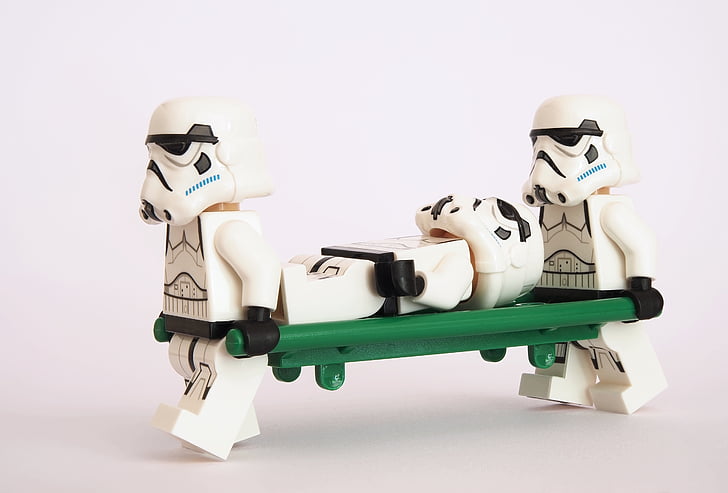 stormtrooper, lego, stretcher, litter, pram, healthcare, star wars