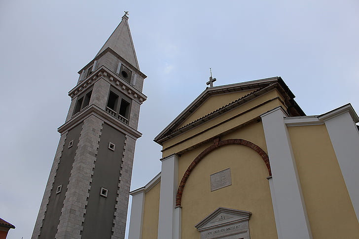 kerk, Kroatië, Vrsar, gebouw, oude stad
