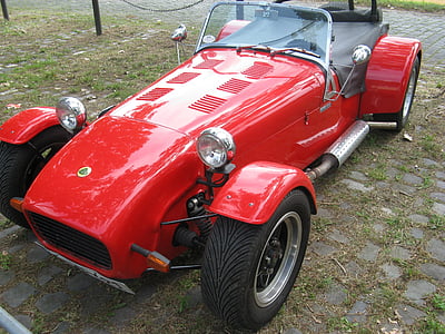 old car, auto, red, oldtimer, lotus