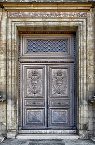 Paryż, Francja, Luwr, budynek, drzwi, drzwi, wejście