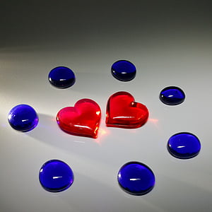 Valentinsdag, kjærlighet, Hilsen, bakgrunn, hjerte, glass, dekorasjon
