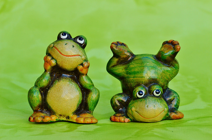 frogs, frog, figure, funny, green, animal, cute