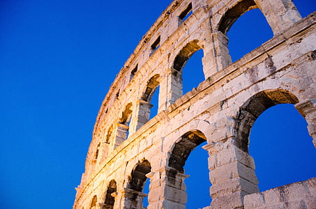 Arena, bygge, romerske, gamle, romersk historie, antikk, arkitektur