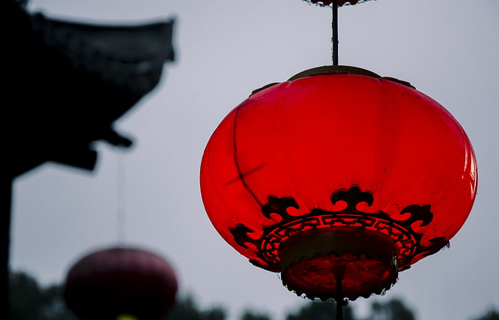 lanterne, Phoenix, classique, l’Asie, Chine, lampe électrique, cultures
